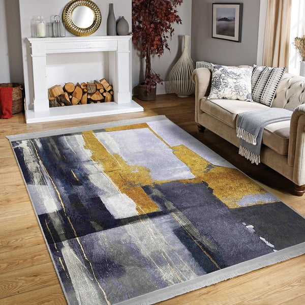 Kollane-tumesinine pestav vaip 160x230 cm Unique – Mila Home-image-4