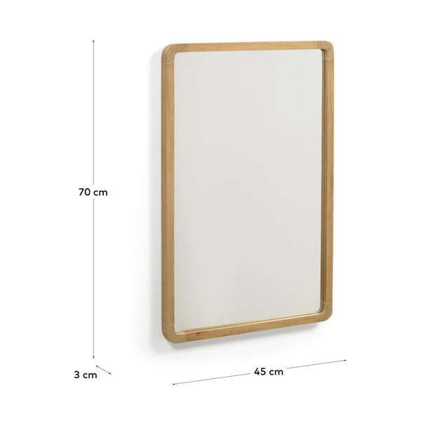Puitraamiga seinapeegel 45x70 cm Shamel - Kave Home-image-4