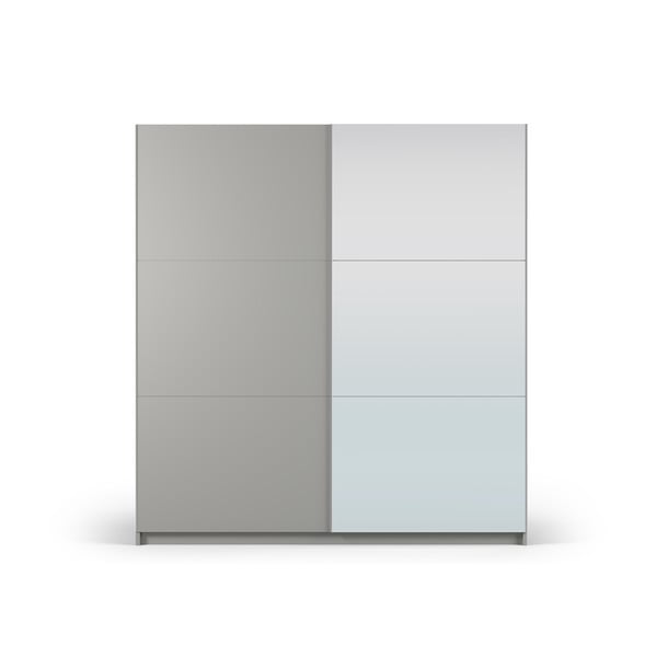 Hall peegli- ja lükandustega riidekapp 200x215 cm Lisburn - Cosmopolitan Design
