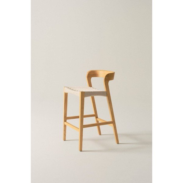 Looduslikust värvi jalakaspuidust baaritool (istme kõrgus 65 cm) Vikdalen - Jotex-image-1