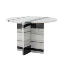 Mustvalge marmorist ümmargune diivanilaud ø 61 cm Rosito - Bloomingville