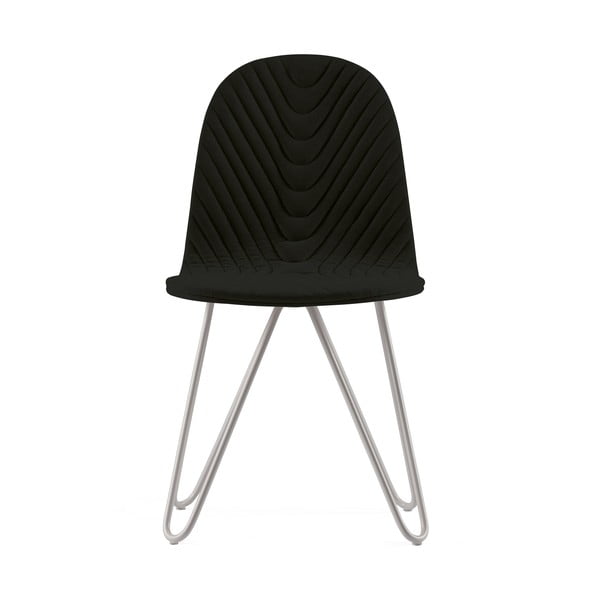 Černá židle s kovovými nohami Iker Mannequin X Wave