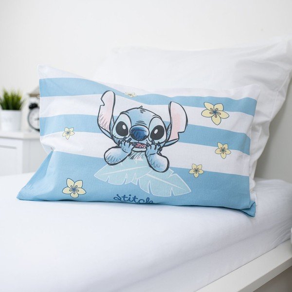 Helesinine puuvillane beebivoodipesu 100x135 cm Lilo & Stitch "Tropical Hugs" - Jerry Fabrics-image-2
