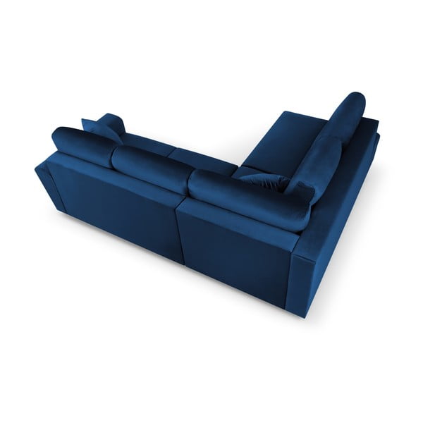 Sinine sametist panipaigaga nurgadiivanvoodi (vasak nurk/"L"-kujuline) Kyoto - Cosmopolitan Design-image-4