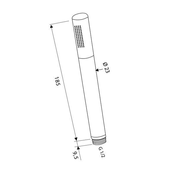 Kuldne messingist dušiotsik ø 2 cm - Sapho-image-1