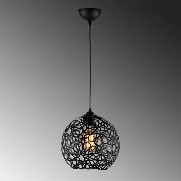 Must rippvalgusti ø 25 cm Fellini - Opviq lights-image-2
