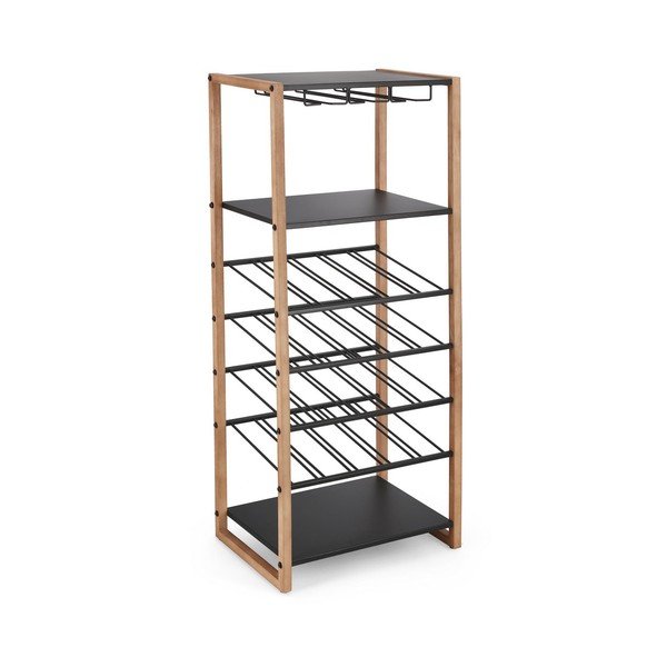 Must/naturaalsest metallist veinikapp, pudelite arv 20, 50x122x35 cm Isaac - Yes Everyday-image-2