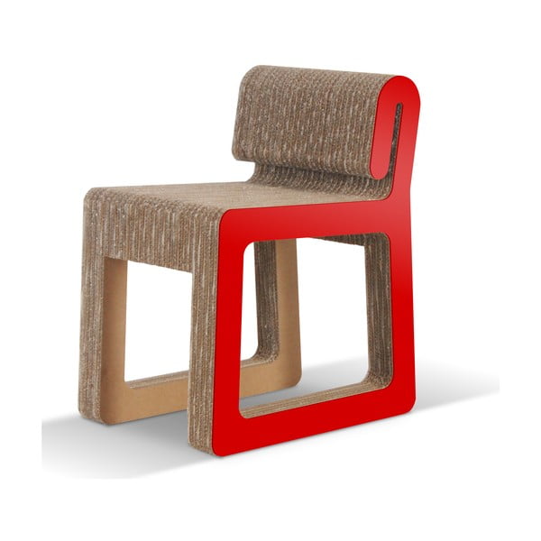Kartonová židle Hook Red