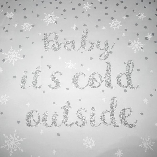 Valge ja helehall üheinimesevoodipesu 135x200 cm Baby It's Cold Outside - Catherine Lansfield-image-4
