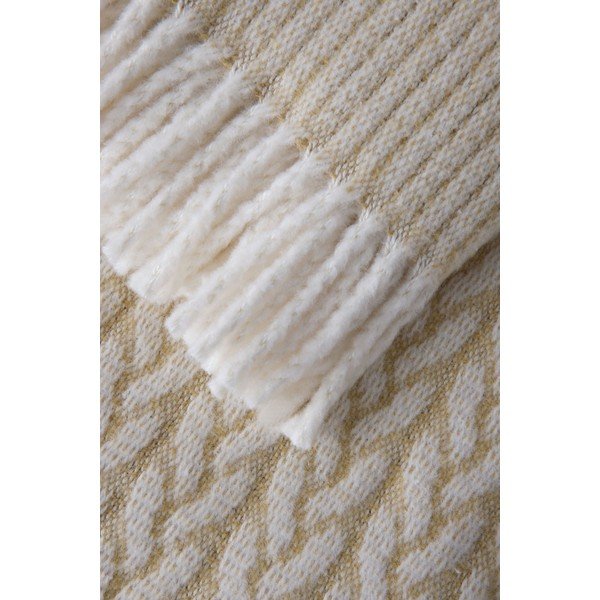 Helepruun pleed puuvilla seguga 140x180 cm Olympus – Euromant-image-1