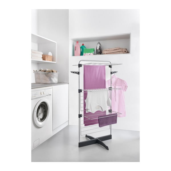 Hall-hõbedane pesukuivatusrest 22m Thunder - Metaltex-image-3