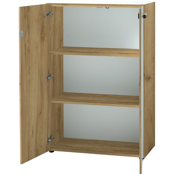 Valge naturaalne tammepuust kapi 80x120 cm Monteria - Germania-image-4