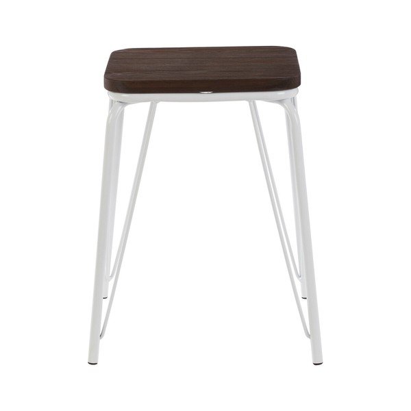Valge/tume naturaalse jalakapuust tool District - Premier Housewares-image-2