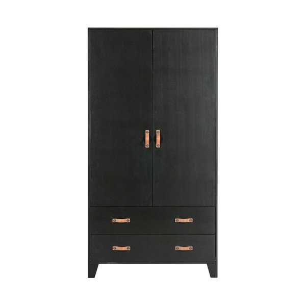 Mustast männist riidekapp 94x180 cm Dian - WOOOD