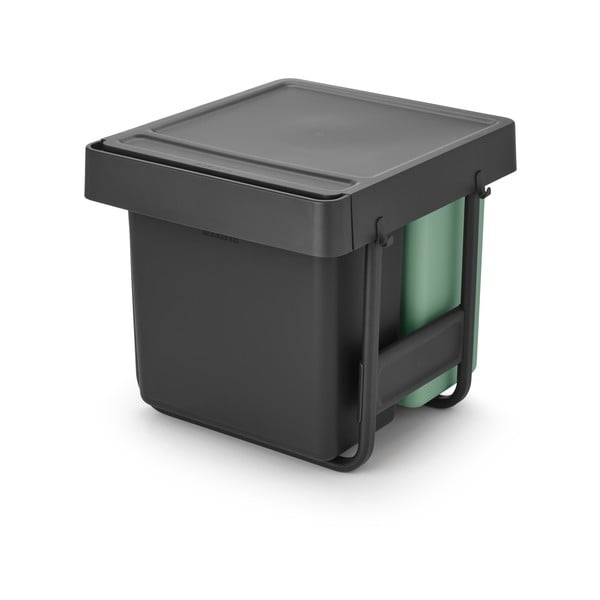 Tumehall-mündivärvi puutetundlik plastikust prügikast jäätmete sorteerimise jaoks 40 l Sort&Go - Brabantia-image-4