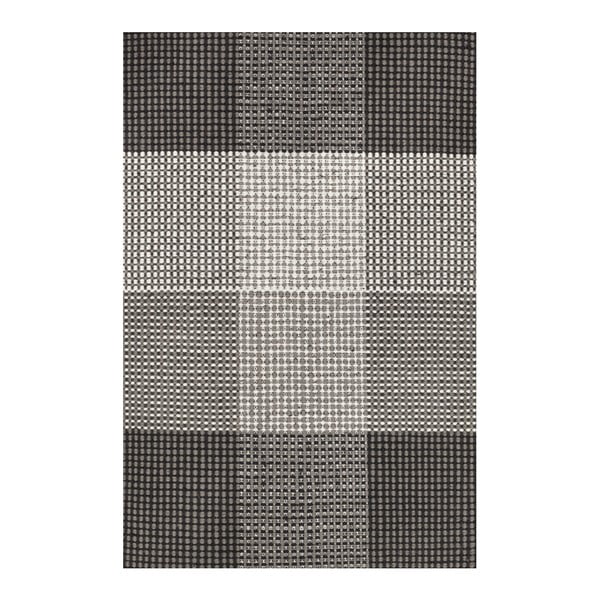 Šedý ručně tkaný vlněný koberec Linie Design Genova, 50 x 80 cm