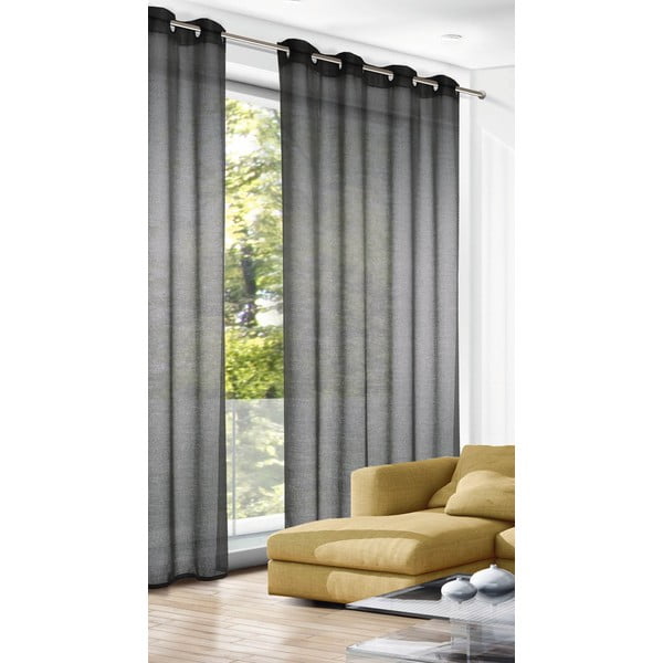 Antratsiitne kardin 140x245 cm Struktura Uni - Sehlbach-image-1