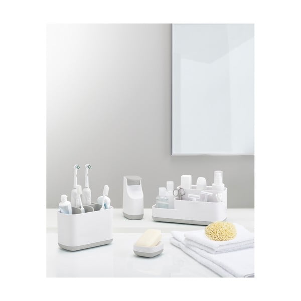 Valge/hall plastmass hambaharja alus EasyStore™ – Joseph Joseph-image-4