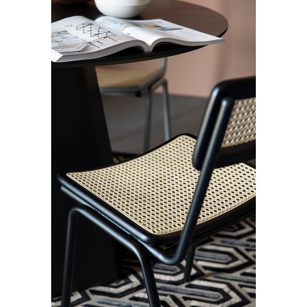 Mustad rotangist söögitoolid 2-st komplektis Jort - Zuiver-image-2