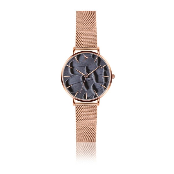 Dámské hodinky s béžovým páskem z nerezové oceli Emily Westwood