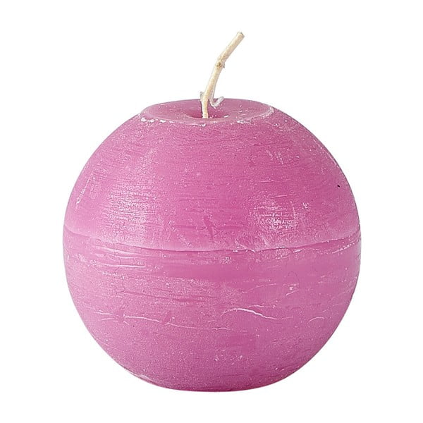 Růžová svíčka KJ Collection Ball, ⌀ 8 x 7,5 cm