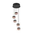 Must-vasevärvi LED rippvalgusti metallist varjuga ø 30 cm Orbit - Trio Select