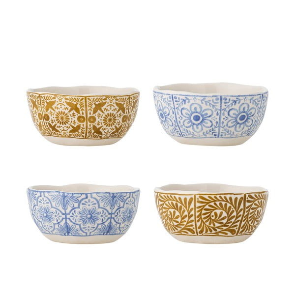 Sinised/oranžid kivikeraamikast kausid 4tk komplektis 200 ml Milton - Bloomingville