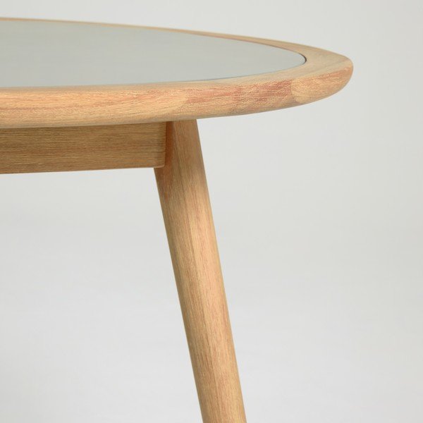 Eukalüpti puidust betoonist laud Glynis Nina, ⌀ 120 cm - Kave Home-image-1