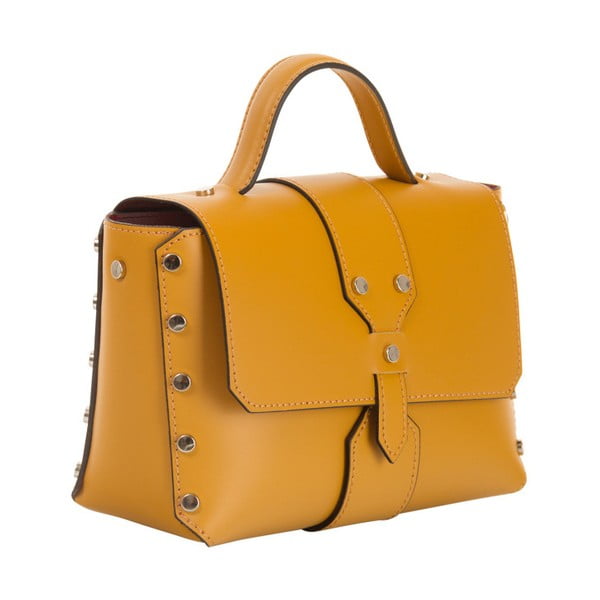 Žlutá kabelka z pravé kůže Andrea Cardone Mustard Dream