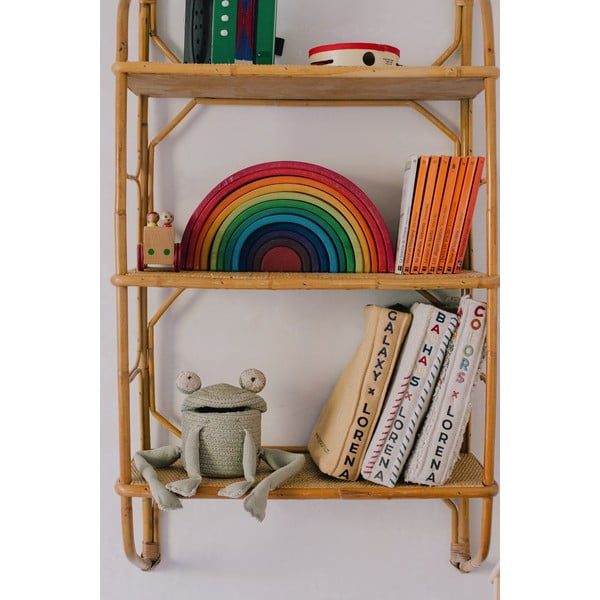 Roheline riidest laste mänguasjakorv ø 15x15 cm Mini Fred the Frog - Lorena Canals-image-1