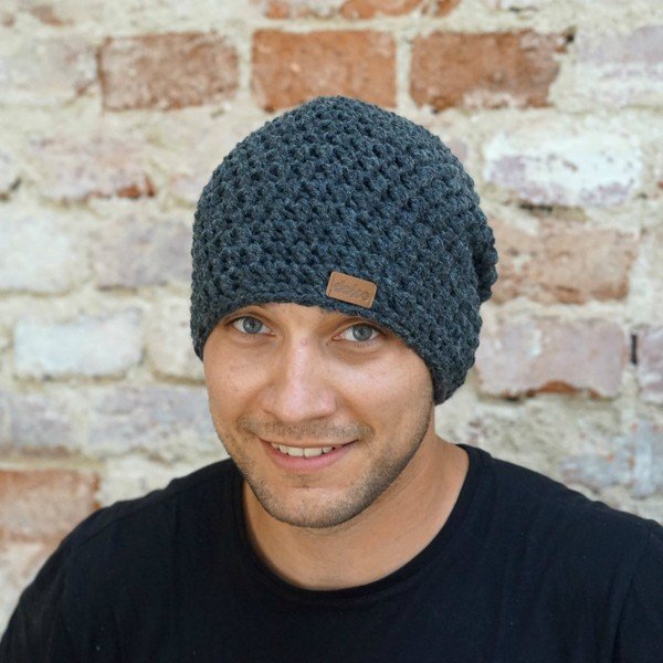 Tumehall käsitsi heegeldatud öine müts - DOKE-image-1