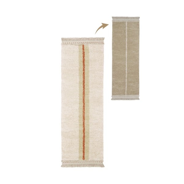 Beež puuvillane koridorivaip 80x230 cm Duetto Sage - Lorena Canals-image-1