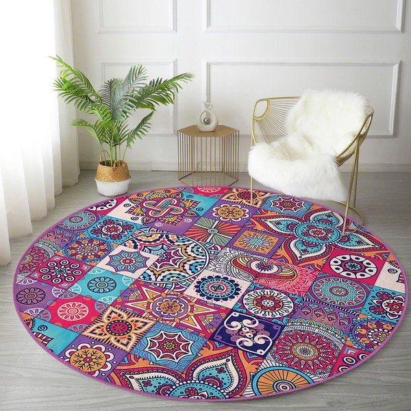 Pestav ümmargune vaip, sobitub robottolmuimejaga ø 100 cm Comfort - Mila Home-image-4