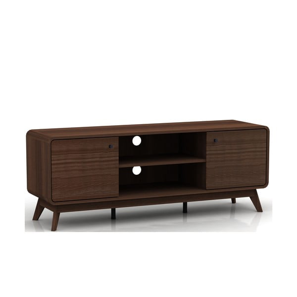 TV-laud pähklipuidu dekooriga 140x53 cm Caitlin - Støraa-image-2