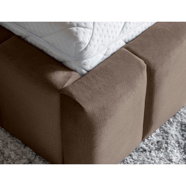 Helepruun polsterdatud kaheinimesevoodi koos panipaiga ja voodipõhjaga 180x200 cm Lamica - ELTAP-image-4