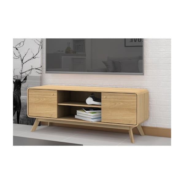 Tammepuust telerilaud naturaalses värvitoonis 140x53 cm Cassie - Støraa-image-4