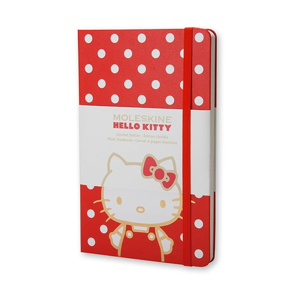 Velký zápisník Moleskine Hello Kitty, bez linek