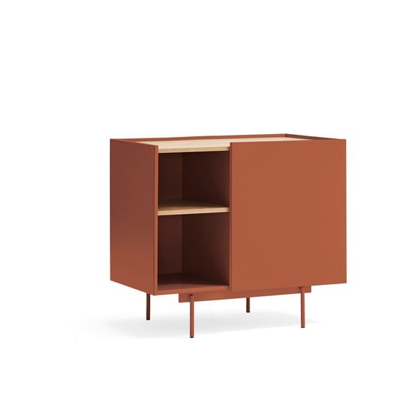 Puiduvärvi tammedekooriga madal kummut 90x78 cm Otto - Teulat-image-2