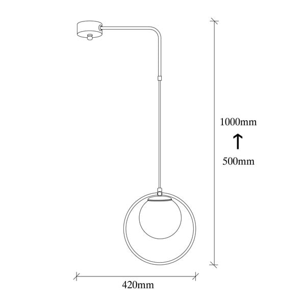 Mustast metallist rippvalgusti Opviq lights Elpidas - Opviq lights-image-4