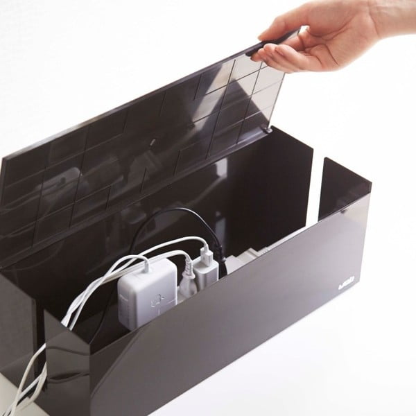 Must ja pruun laadija kasti Web Cable Box - YAMAZAKI-image-3