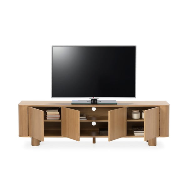 Televiisorilaud tammepuust ja naturaalsest värvist 180x50,5x40 cm Padoc - MOME-image-2