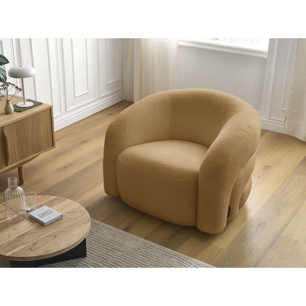 Sinepikarva buklee kangast pöörlev tugitool Elina - Bobochic Paris-image-1