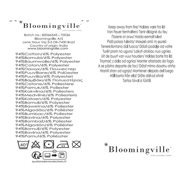 Punane/beež puuvillaseguga tekk 130x160 cm Cang - Bloomingville-image-4