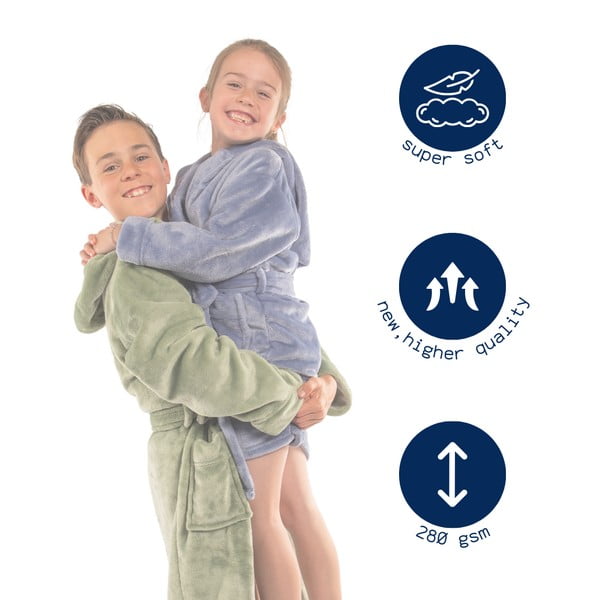 Pruun mikrofliisist beebi hommikumantel Delux - Tiseco Home Studio-image-3