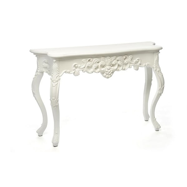 Konzolový stolek Flower White, 136x45x76 cm
