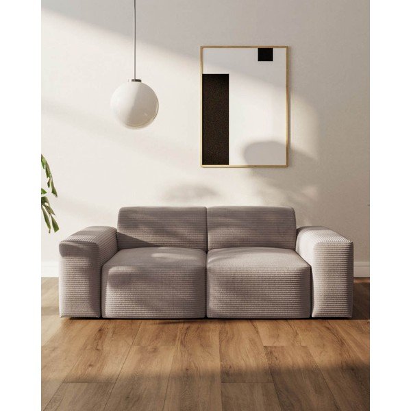 Beež velvetist diivan 205 cm Fluvio - MESONICA-image-3