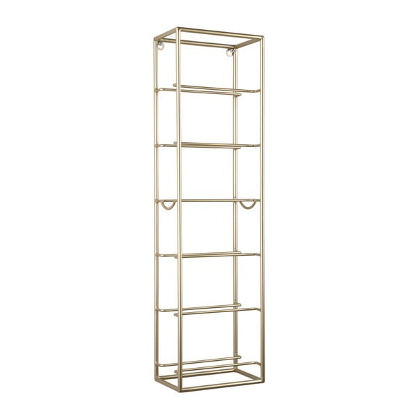 Seinale paigaldatav metallist veinihoidja kuldse värviga pudelite arv 6 Single - PT LIVING-image-3