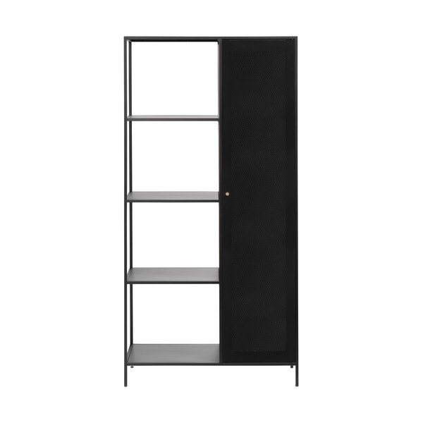 Must metallist raamaturiiul 90x180 cm Malibu - Unique Furniture-image-2