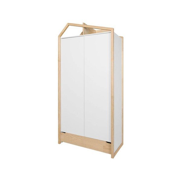 Valge laste riidekapp männist 100x210 cm Tatam - BELLAMY-image-2