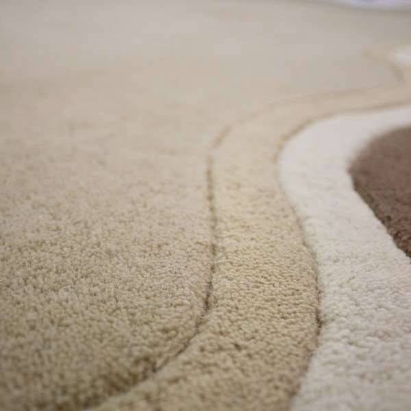 Käsitsi kootud villane vaip naturaalses värvitoonis 160x230 cm Leo Scallop - Flair Rugs-image-3